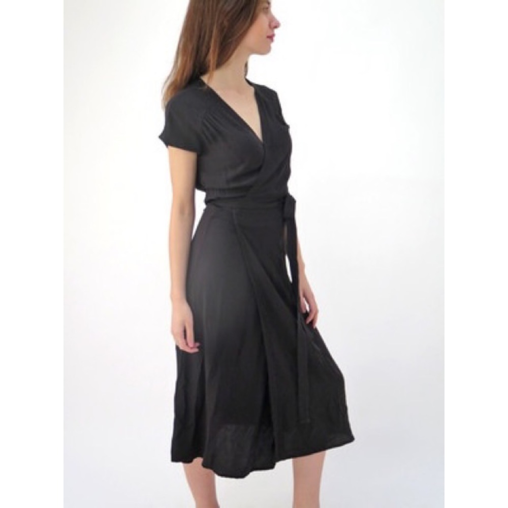Ali Golden | Black wrap dress